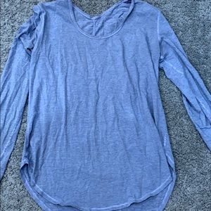 Blue long sleeve Lululemon shirt